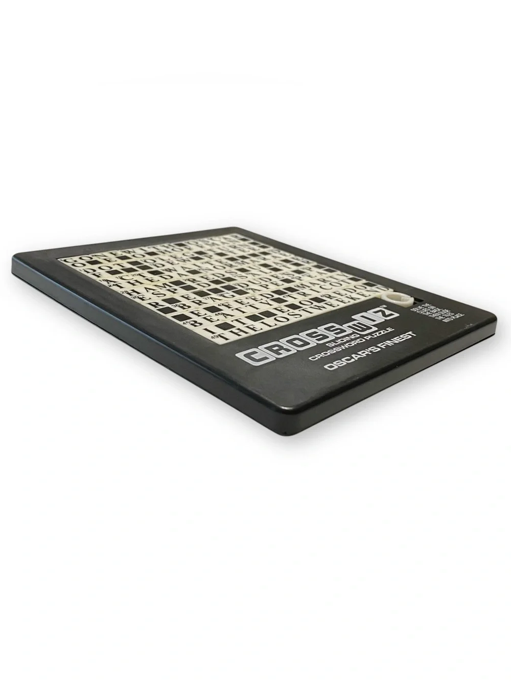 Crosswiz Vintage 1980s Oscar's Finest Handheld Sliding Crossword Puzzle Game